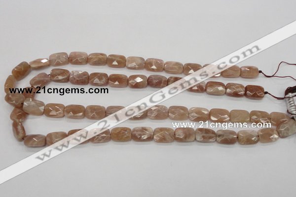 CMS103 15.5 inches 10*14mm faceted rectangle moonstone gemstone beads