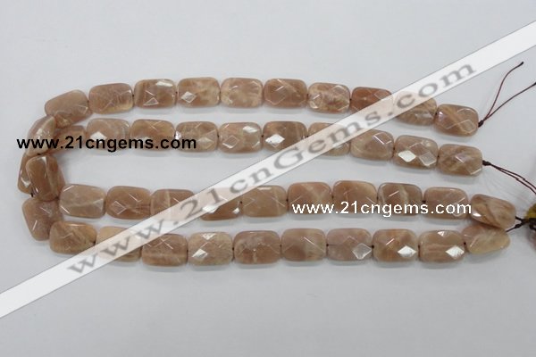 CMS104 15.5 inches 13*18mm faceted rectangle moonstone gemstone beads