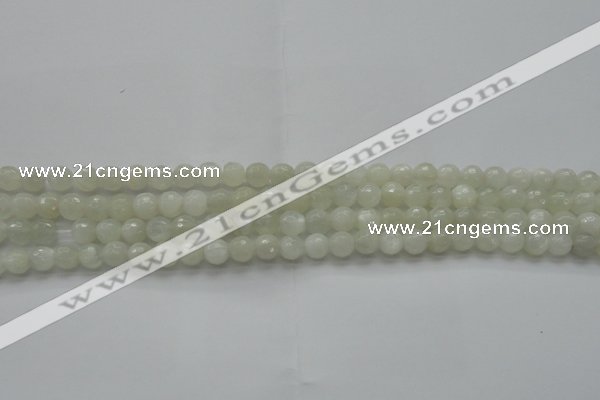 CMS1041 15.5 inches 6mm faceted round A grade white moonstone beads