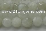 CMS1042 15.5 inches 8mm faceted round A grade white moonstone beads