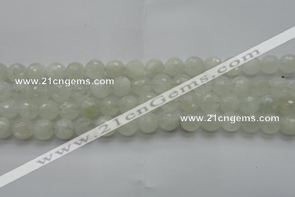 CMS1043 15.5 inches 10mm faceted round A grade white moonstone beads