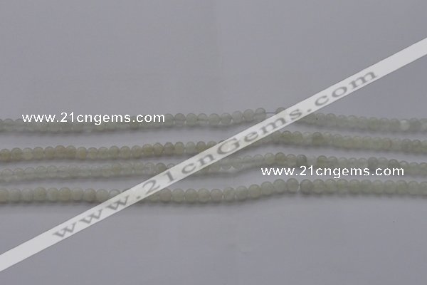 CMS1050 15.5 inches 4mm round grey moonstone beads wholesale