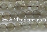 CMS1060 15.5 inches 6mm faceted round grey moonstone beads wholesale