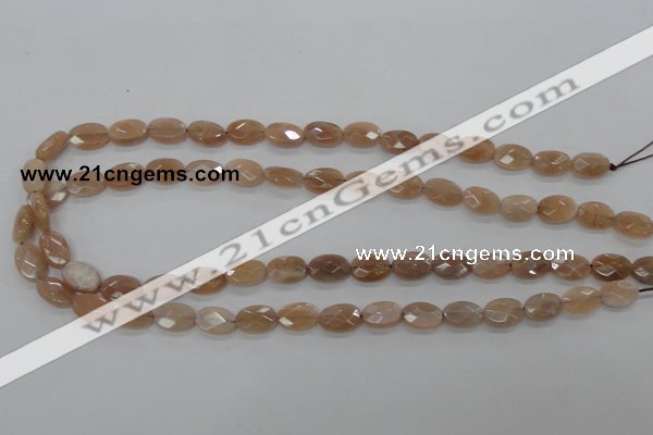 CMS107 15.5 inches 8*12mm faceted oval moonstone gemstone beads