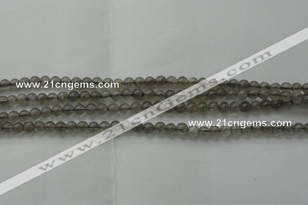 CMS1070 15.5 inches 4mm round grey moonstone beads wholesale