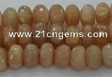 CMS1092 15.5 inches 6*10mm faceted rondelle moonstone beads