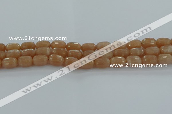 CMS1099 15.5 inches 10*14mm faceted rice moonstone gemstone beads