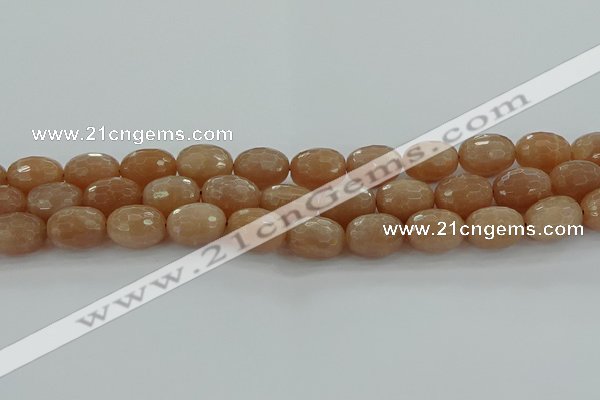 CMS1100 15.5 inches 12*16mm faceted rice moonstone gemstone beads