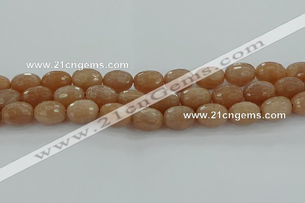 CMS1101 15.5 inches 13*18mm faceted rice moonstone gemstone beads