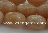 CMS1102 15.5 inches 15*20mm faceted rice moonstone gemstone beads