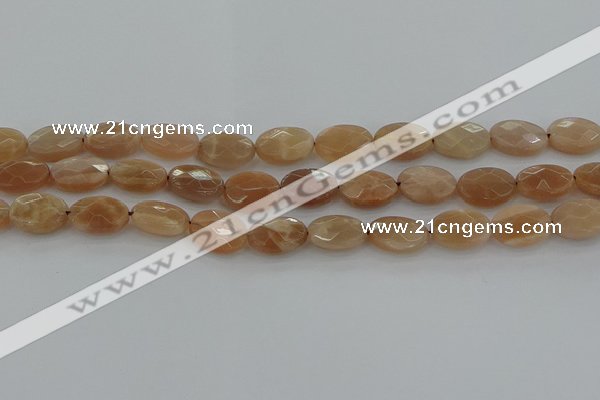 CMS1105 15.5 inches 10*14mm faceted oval moonstone gemstone beads