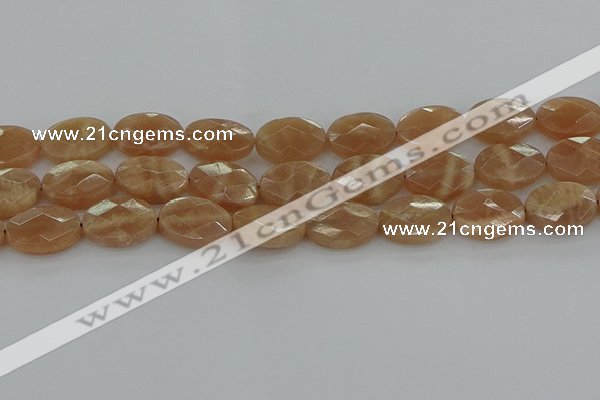 CMS1107 15.5 inches 13*18mm faceted oval moonstone gemstone beads