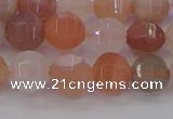 CMS1167 15.5 inches 8mm faceted round rainbow moonstone beads