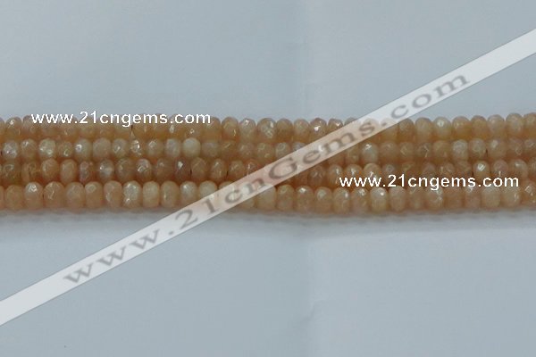 CMS1170 15.5 inches 4*6mm faceted rondelle moonstone beads