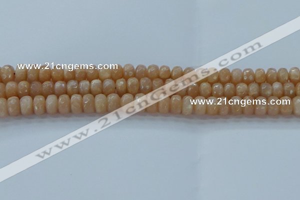 CMS1171 15.5 inches 5*8mm faceted rondelle moonstone beads