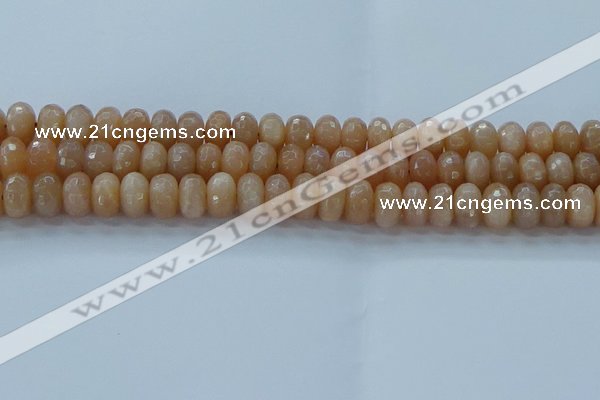 CMS1172 15.5 inches 6*10mm faceted rondelle moonstone beads