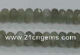 CMS128 15.5 inches 6*10mm faceted rondelle moonstone gemstone beads