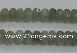 CMS128 15.5 inches 6*10mm faceted rondelle moonstone gemstone beads