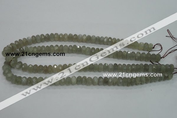 CMS128 15.5 inches 6*10mm faceted rondelle moonstone gemstone beads