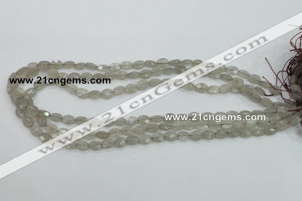 CMS131 15.5 inches 7*8mm faceted oval moonstone gemstone beads