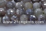 CMS1311 15.5 inches 6mm faceted round AB-color grey moonstone beads