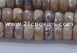 CMS1321 15.5 inches 4*6mm faceted rondelle AB-color moonstone beads
