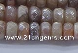 CMS1322 15.5 inches 5*8mm faceted rondelle AB-color moonstone beads