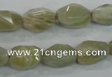 CMS133 15.5 inches 10*16mm faceted nugget moonstone gemstone beads
