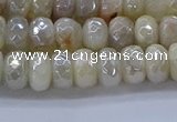 CMS1341 15.5 inches 4*6mm faceted rondelle AB-color white moonstone beads