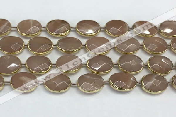 CMS1346 7.5 inches 15*20mm faceted oval moonstone beads