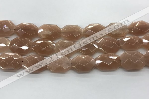 CMS1355 18*24mm - 20*25mm faceted octagonal moonstone beads