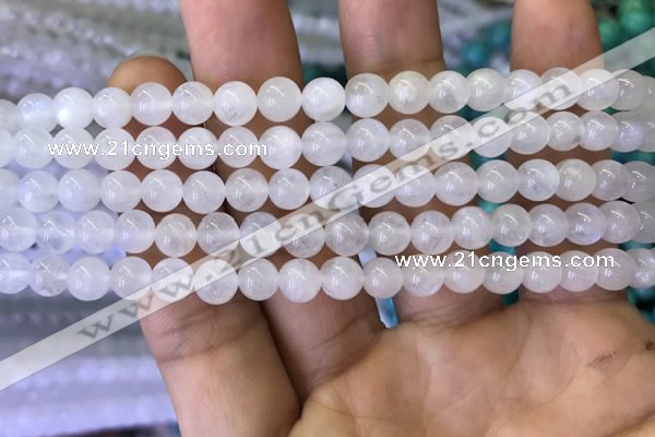 CMS1401 15.5 inches 6mm round white moonstone beads wholesale