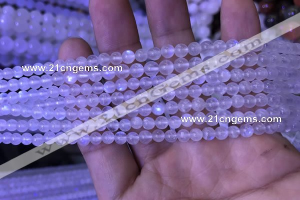 CMS1408 15.5 inches 4mm round white moonstone beads wholesale