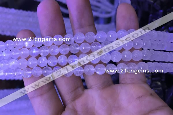 CMS1409 15.5 inches 6mm round white moonstone gemstone beads