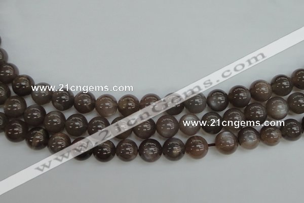 CMS142 15.5 inches 8mm round natural grey moonstone beads