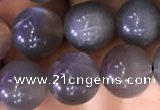 CMS1422 15.5 inches 8mm round black moonstone beads wholesale