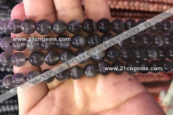 CMS1430 15.5 inches 10mm round black moonstone gemstone beads