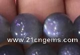 CMS1431 15.5 inches 12mm round black moonstone gemstone beads