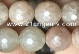 CMS1453 15.5 inches 10mm faceted round AB-color moonstone beads