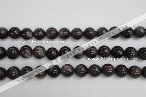 CMS146 15.5 inches 12mm round natural grey moonstone beads