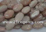 CMS15 15.5 inches 10*14mm oval moonstone gemstone beads wholesale
