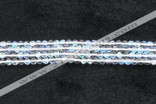 CMS1501 15.5 inches 6mm round synthetic moonstone beads wholesale