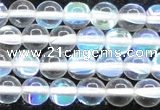 CMS1502 15.5 inches 8mm round synthetic moonstone beads wholesale