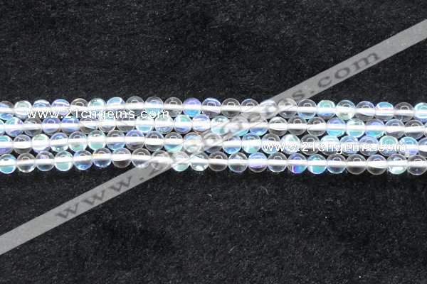 CMS1502 15.5 inches 8mm round synthetic moonstone beads wholesale