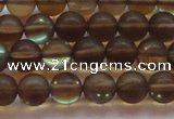 CMS1527 15.5 inches 8mm round matte synthetic moonstone beads