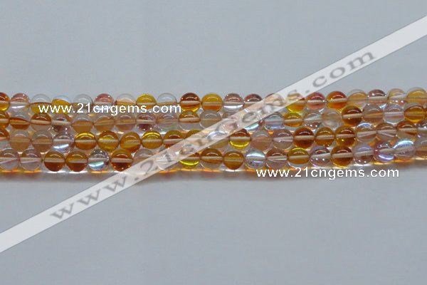 CMS1533 15.5 inches 10mm round synthetic moonstone beads wholesale