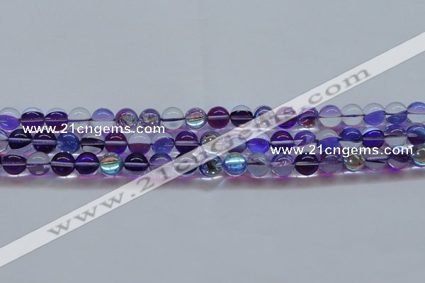 CMS1573 15.5 inches 10mm round synthetic moonstone beads wholesale