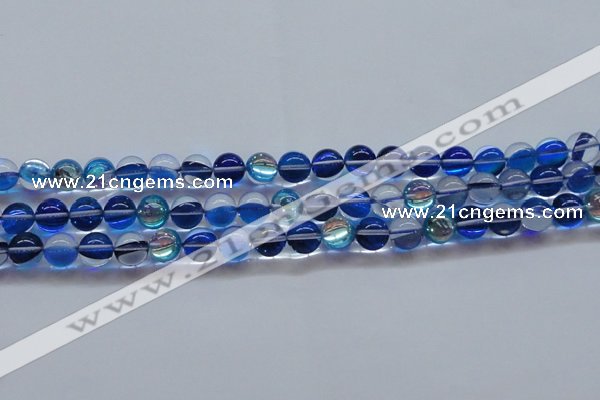 CMS1583 15.5 inches 10mm round synthetic moonstone beads wholesale