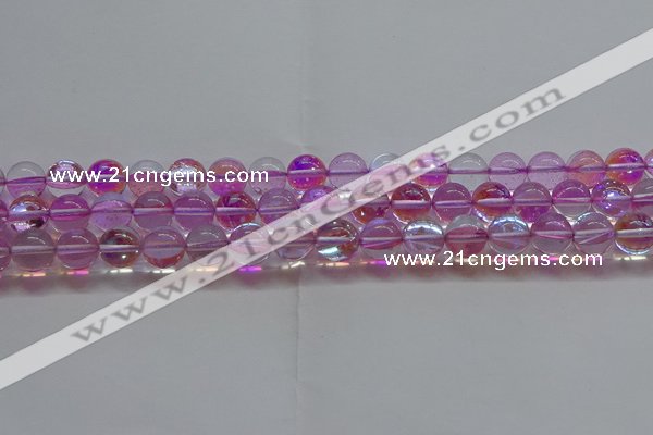 CMS1592 15.5 inches 8mm round synthetic moonstone beads wholesale