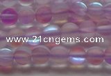 CMS1596 15.5 inches 6mm round matte synthetic moonstone beads